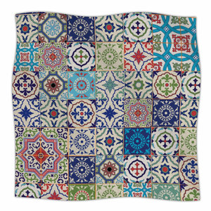 Susan Sanders Eclectic Boho Tile Photography Fleece Throw