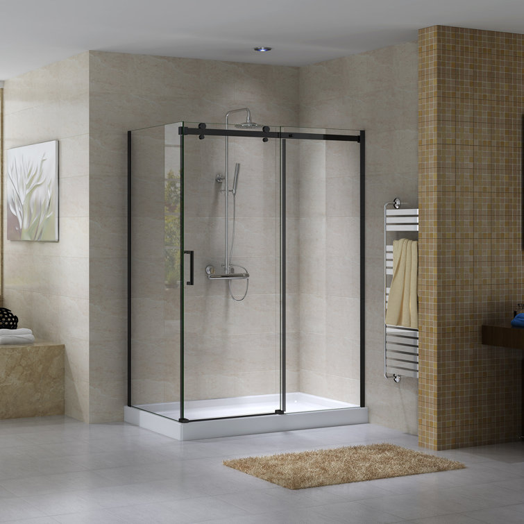 Jade Bath Hasper 48 X 78 75 Rectangle Sliding Shower Enclosure With Base Included Wayfair