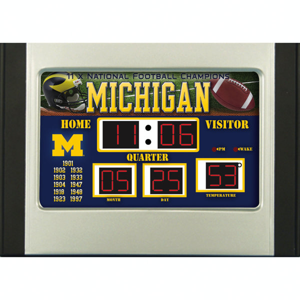 NCAA Scoreboard Desk Clock by Team Sports America