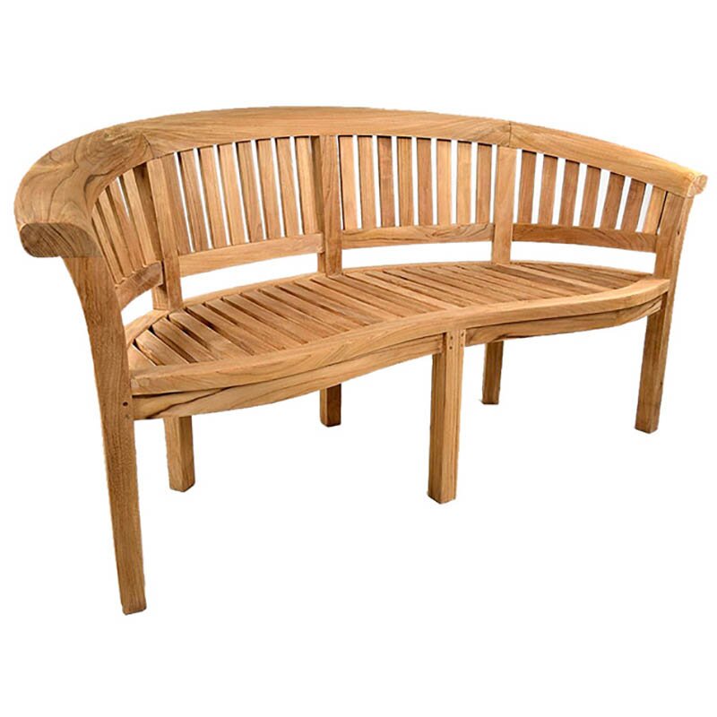 BrackenStyle Windsor Curved 3 Seater Teak Bench & Reviews | Wayfair.co.uk