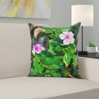 East Urban Home Pink Periwinkle Throw Pillow Wayfair