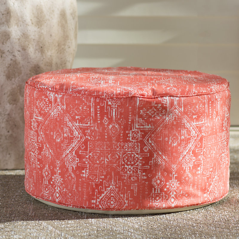 Bungalow Rose Patio Outdoor 24" Round Pouf Ottoman & Reviews Wayfair