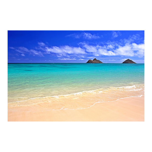 Paradise Beach 2.25m x 3.36m Textured Matt Peel & Stick Wall Mural East Urban Home