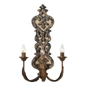 Fleur De Lis Living Northwoods 3 Light Plug In Candle Wall Fleur De Lis Living Northwoods 3 Light