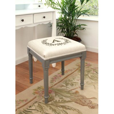 Solid Wood Vanity Stool 123 Creations Customize: Yes