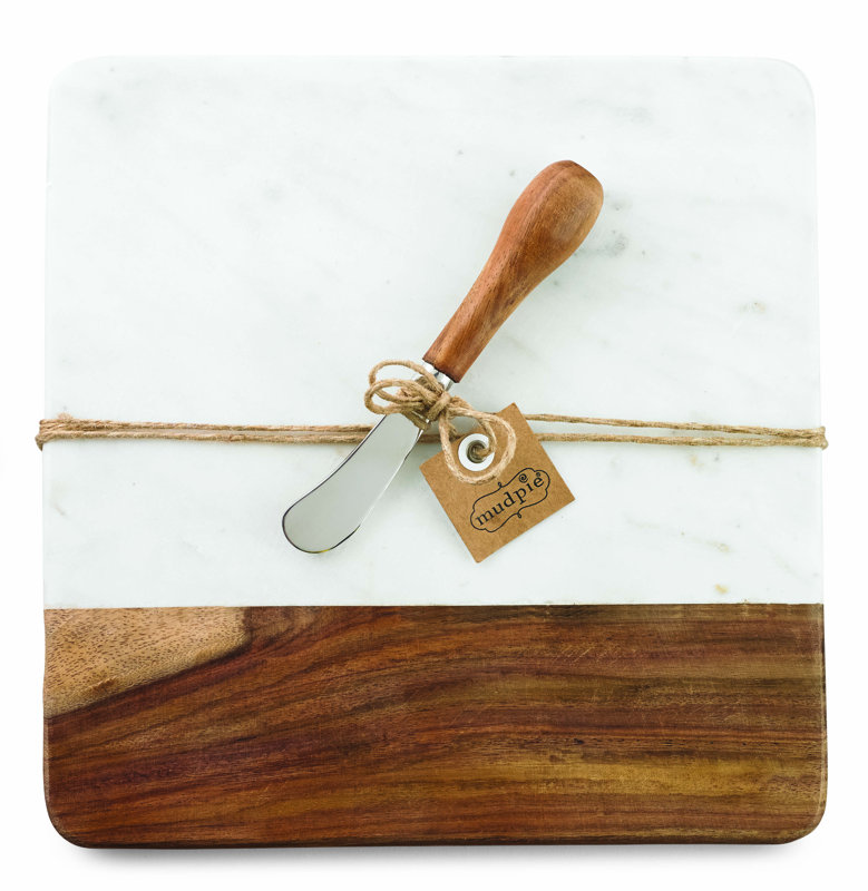 Bistro 2 Piece Cheese Board & Platter Set