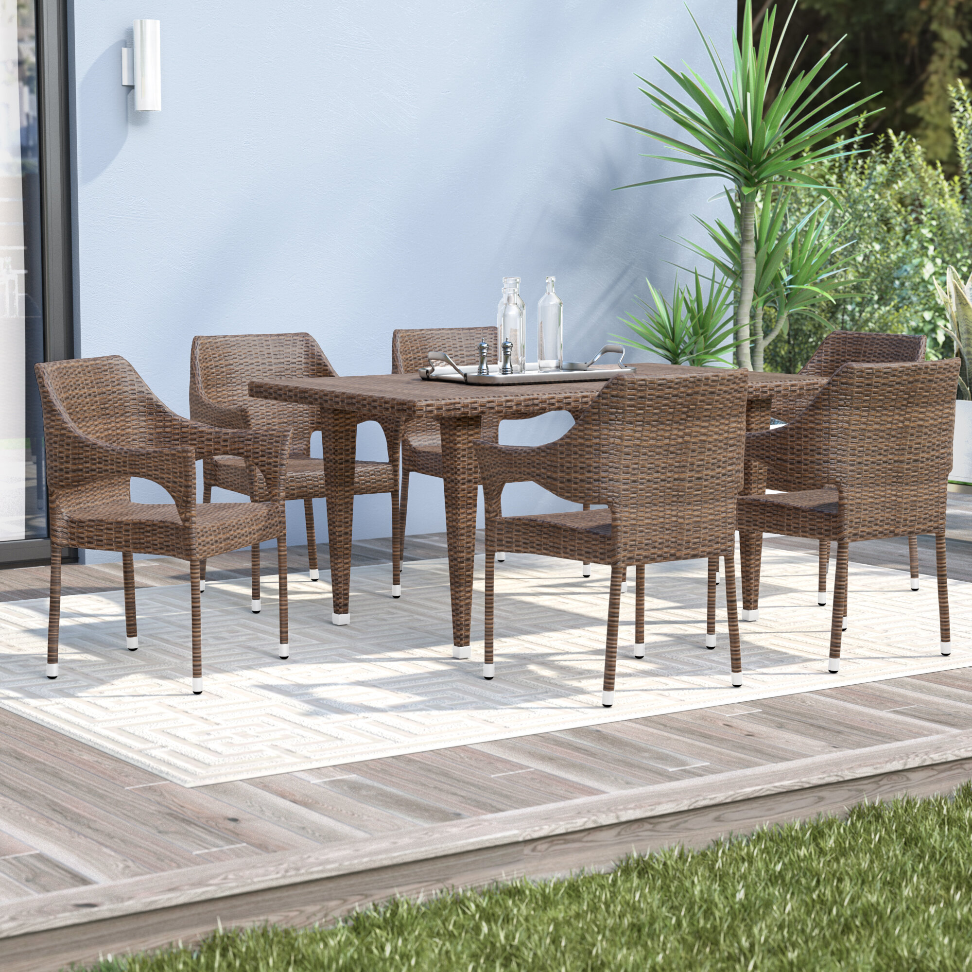 Mercury Row Nevius 7 Piece Dining Set & Reviews | Wayfair