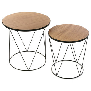 2-tlg. Couchtisch-Set Blackwire von Hokku Designs