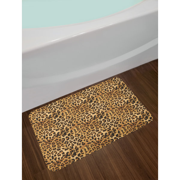 East Urban Home Leopard Non Slip Plush Bath Rug Wayfair Leopard Non Slip Plush Bath Rug