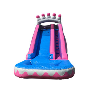 18' Princess Tiara Super Wet/Dry Slide Bounce House