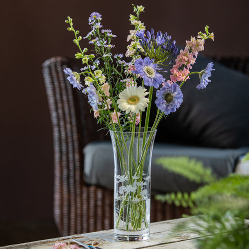 Dartington Crystal Bloom Trumpet Marguerite Vase