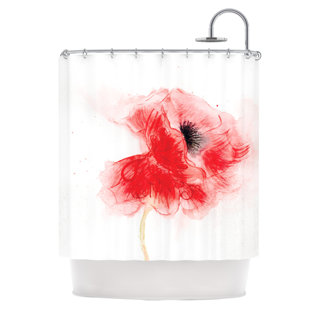 Red Poppy Shower Curtain Wayfair Poppy Shower Curtain