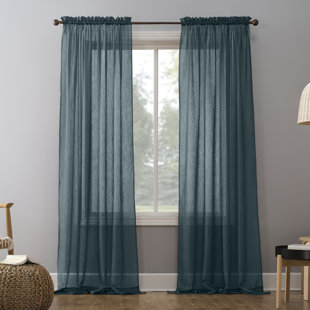 Sheer Teal Curtains Drapes You Ll Love In 2020 Wayfair