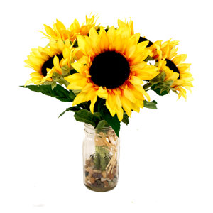 Sunflower Bouquet Mason Jar