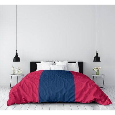 Minnesota Baseball Single Reversible Comforter East Urban Home Size: Twin XL Comforter, Color: Scarlet Red/Navy Blue/Scarlet Red