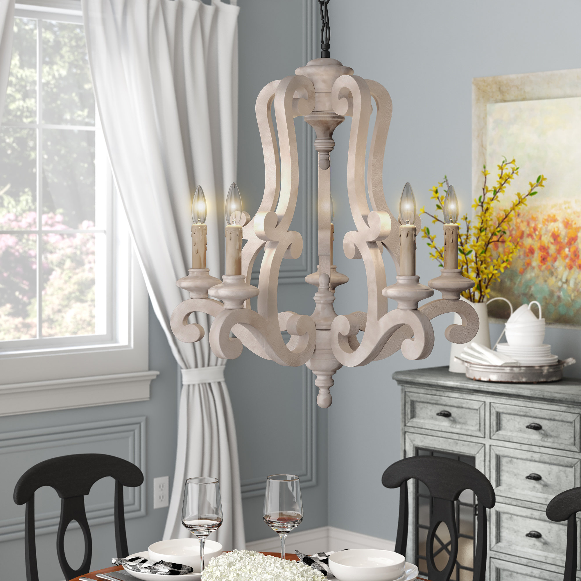 Elegant Round WOOD Accent Table Hall Lamp RUSTIC Antique Cottage Traditional