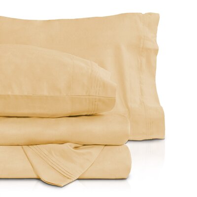 Chaucer 1000 Thread Count Egyptian Certified Cotton Sateen Sheet Set The Twillery Co.™ Size: Queen, Color: Gold