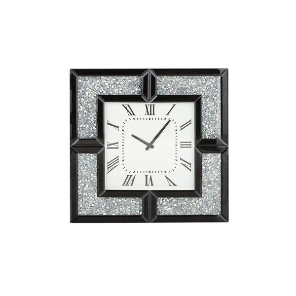 Fanelli Modern Square Wood Analog Wall Clock by Orren Ellis| @ $250.99