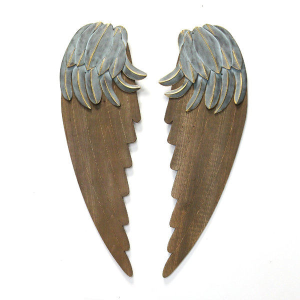 One Allium Way 2 Piece Angel Wings Wall Decor Set Wayfair
