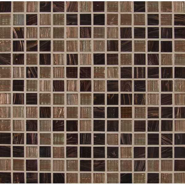 Iridescent 0.75'' x 0.75'' Glass Mosaic Tile in Brown by MSI