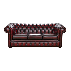 3-tlg. Couchgarnitur Chesterfield aus Echtleder ..