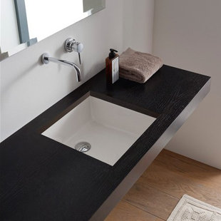 Modern Square Bathroom Sinks Allmodern Miky Ceramic Square Undermount Bathroom Sink