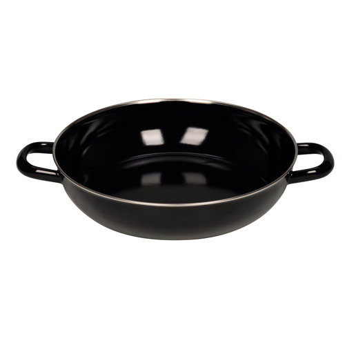 Riess Kelomat Schmorpfanne aus Emaille in Schwarz 