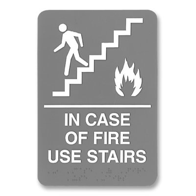ADA Plastic Fire Use Stairs Sign US Stamp  Sign