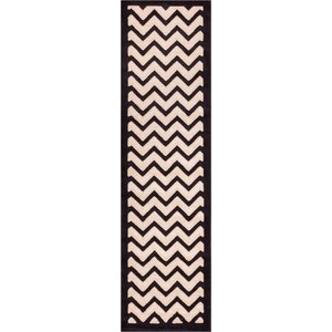 Terrie Dulcet Cream/Black Chevron Area Rug