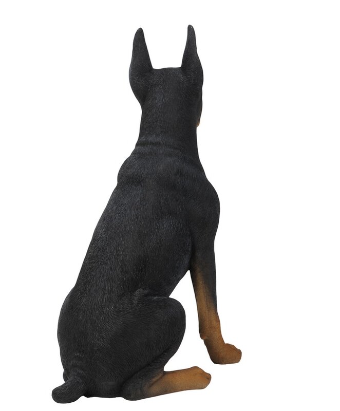 doberman yard statue