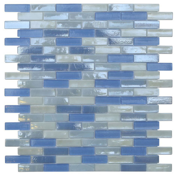 Opal 0.63 x 1.88 Glass Mosaic Tile in Victoria Falls by Kellani