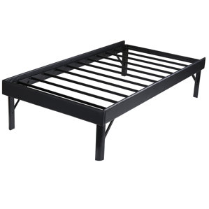 SF-3000 Faux Leather Side Guard Steel Slat Bed Frame by Grantec International Inc