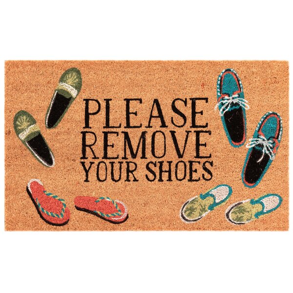 Please Remove Shoes Doormat Wayfair