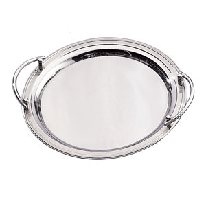 Stainless Steel Round Tray with Handles