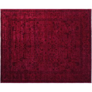 One-of-a-Kind Overdyed Dariga Hand-Knotted Pink Area Rug