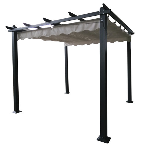 Alethea 3m x 3m Aluminium Pergola Sol 72 Outdoor Colour: Grey