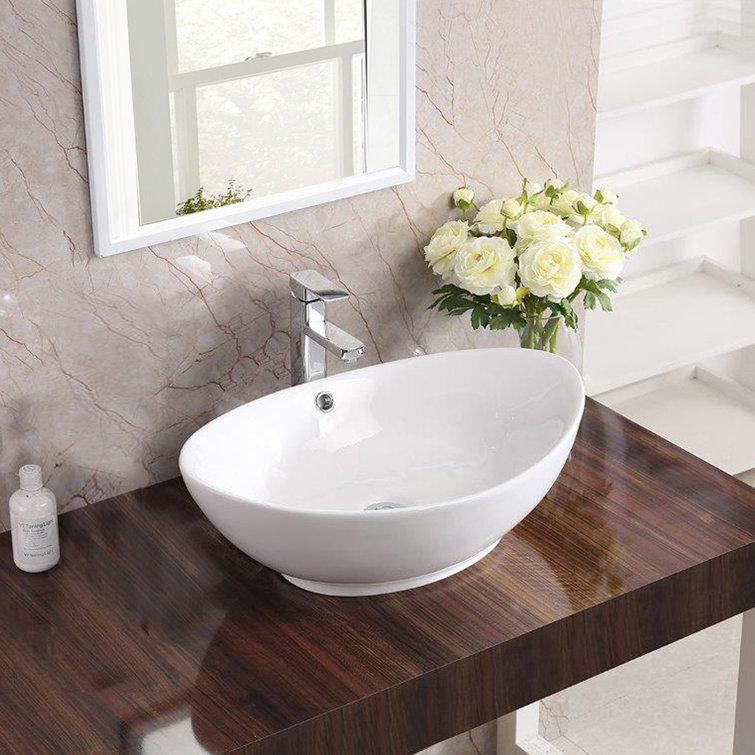 Nantucket Sinks Brant Point Ceramic Specialty Vessel Bathroom Sink With Overflow Reviews Wayfair