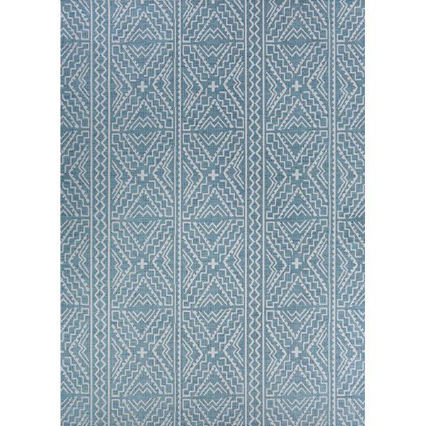 Temple Cloud Blue Indoor/Outdoor Area Rug by Union Rustic