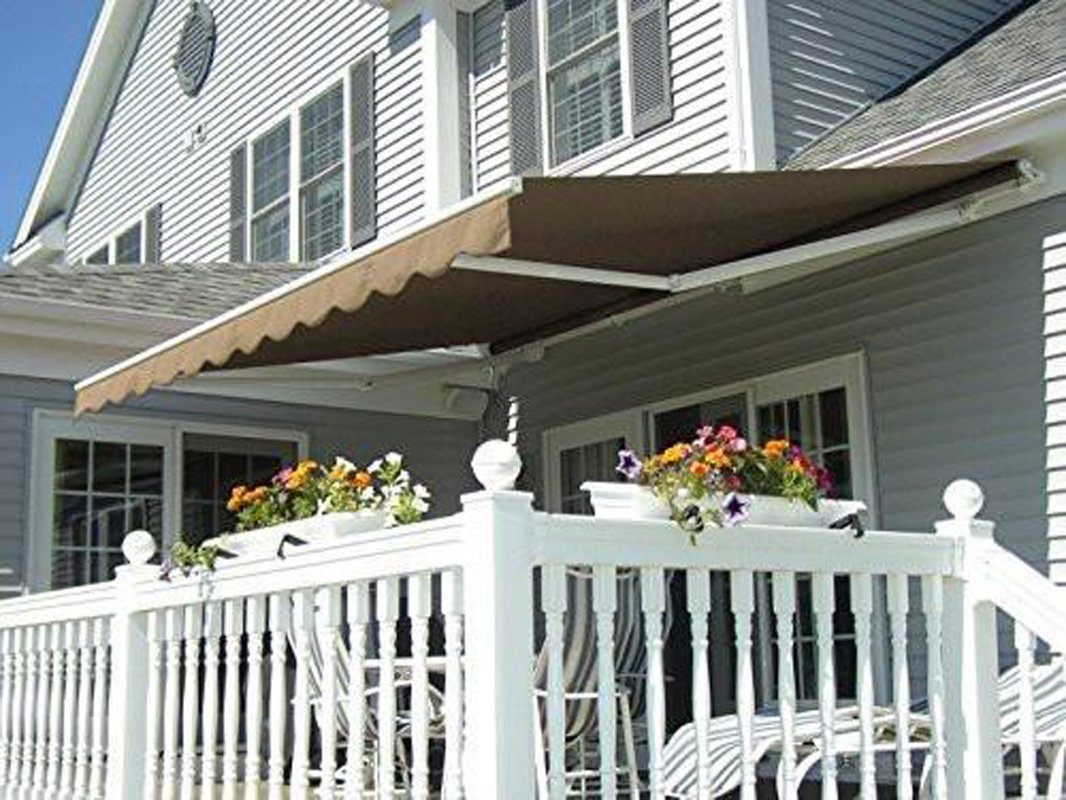Newacme LLC 12 ft. W x 10 ft. D Retractable Patio Awning
