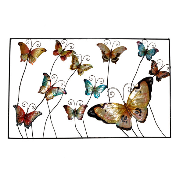 August Grove Framed Butterflies Wall Decor Wayfair