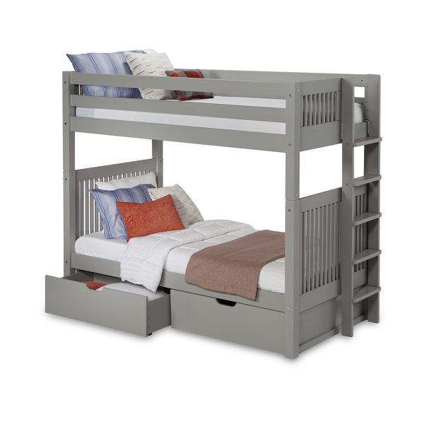 Rabon Twin Over Twin Bunk Bed With Drawer By Harriet Bee New Design