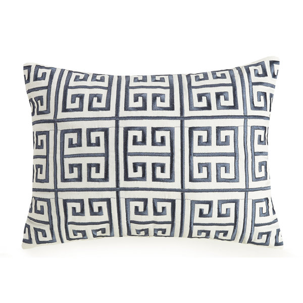 Ayesha Curry Greek Key Embroidered Cotton Throw Pillow Wayfair