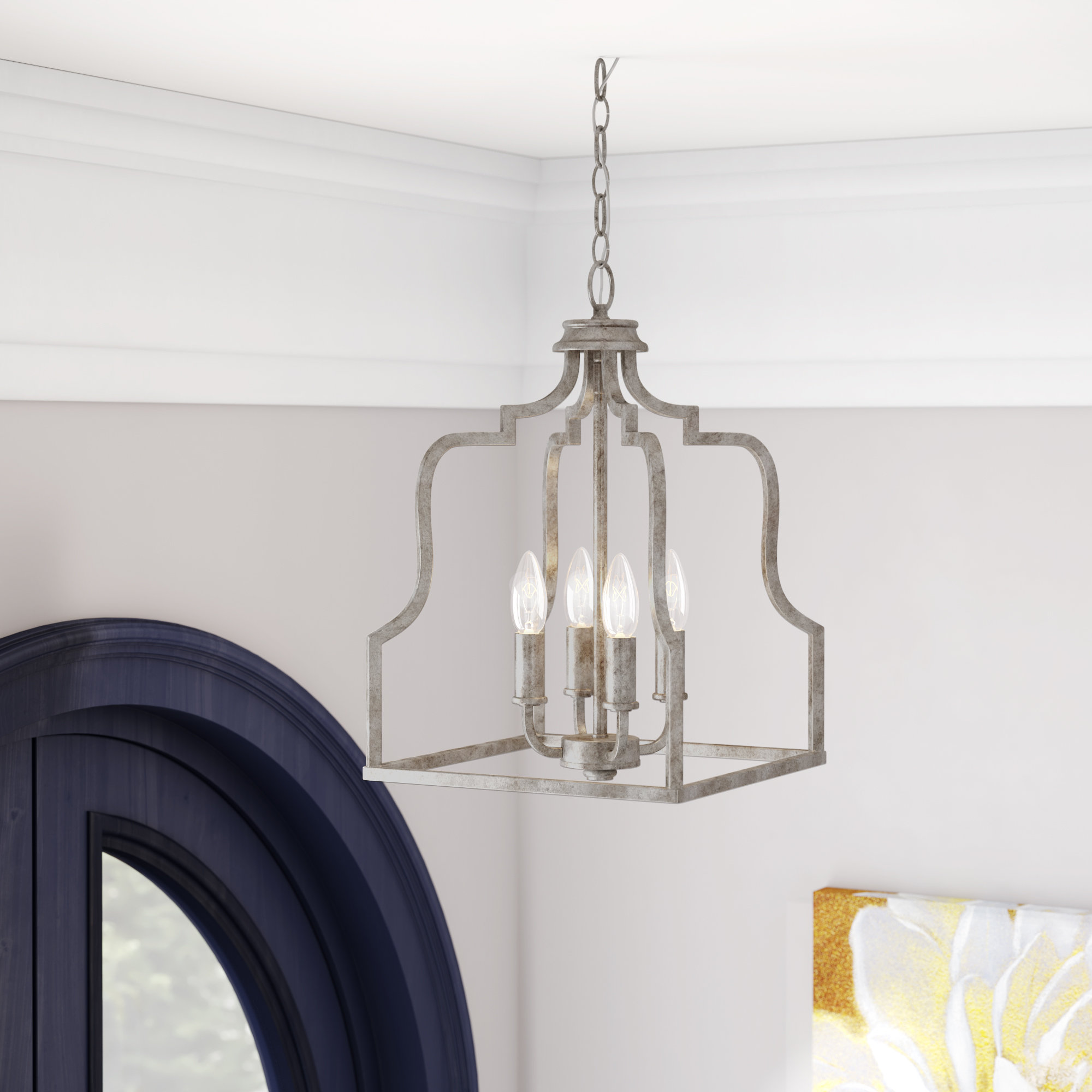 House Of Hampton Desloge 4 Light Lantern Geometric Pendant Hampton Desloge 4 Light Lantern