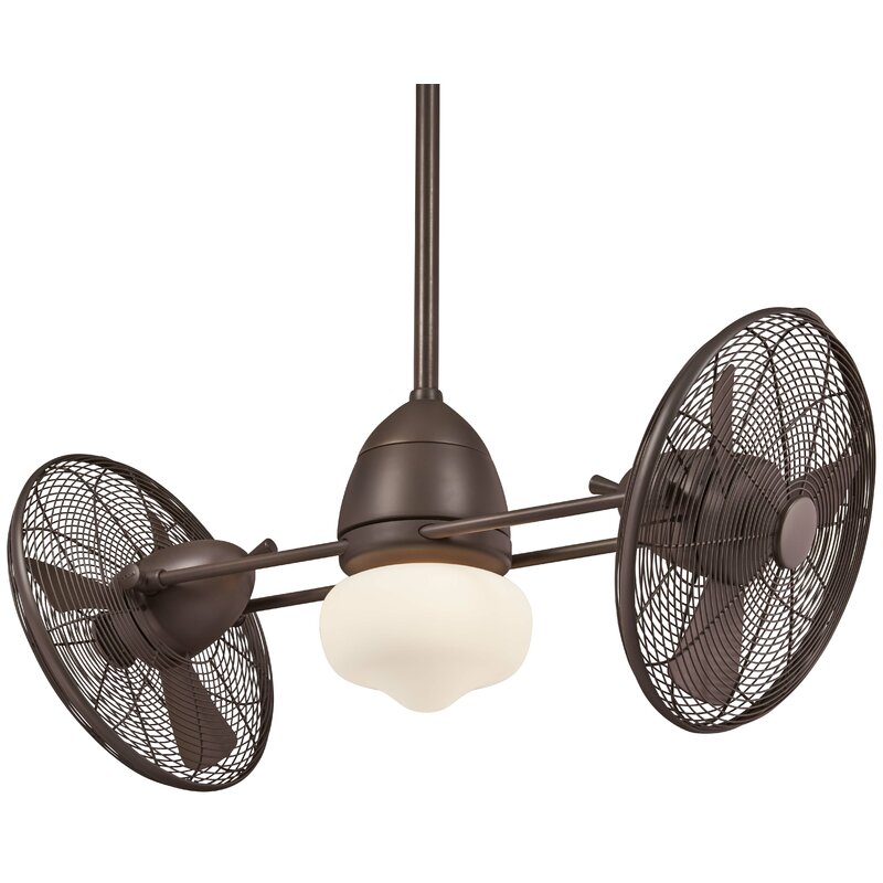 42 Twin Gyro 6 Blade Outdoor Led Ceiling Fan With Remote