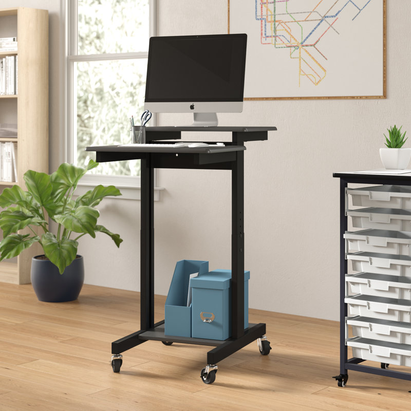 Luxor Mobile Adjustable Height Computer Workstation AV ...