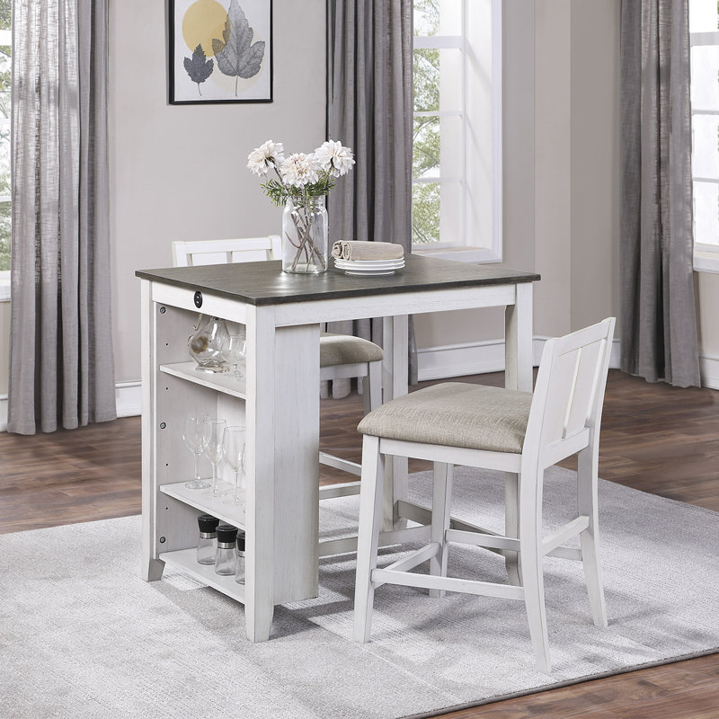 Gracie Oaks Kevork 3 Piece Counter Height Dining Set | Wayfair (800 x 800 Pixel)