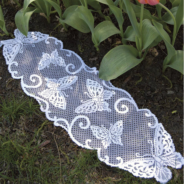 Butterflies Table Runner by Heritage Lace