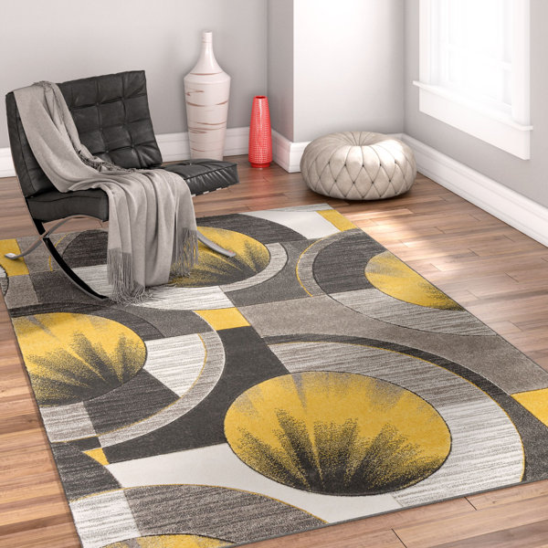 Yolo Gold/Gray Area Rug by Well Woven