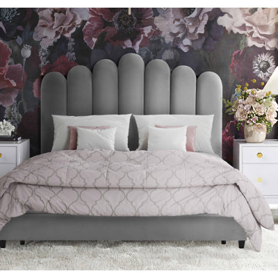 Inspire Me Home Decorceline Upholstered Platform Bed Inspire Me Home Decor Color Gray Size King Dailymail