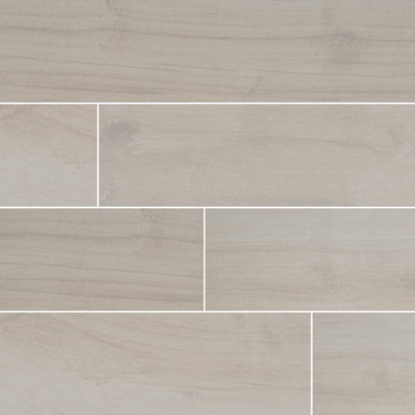 Palmetto 6 x 36 Porcelain Wood Tile in Bianco by MSI